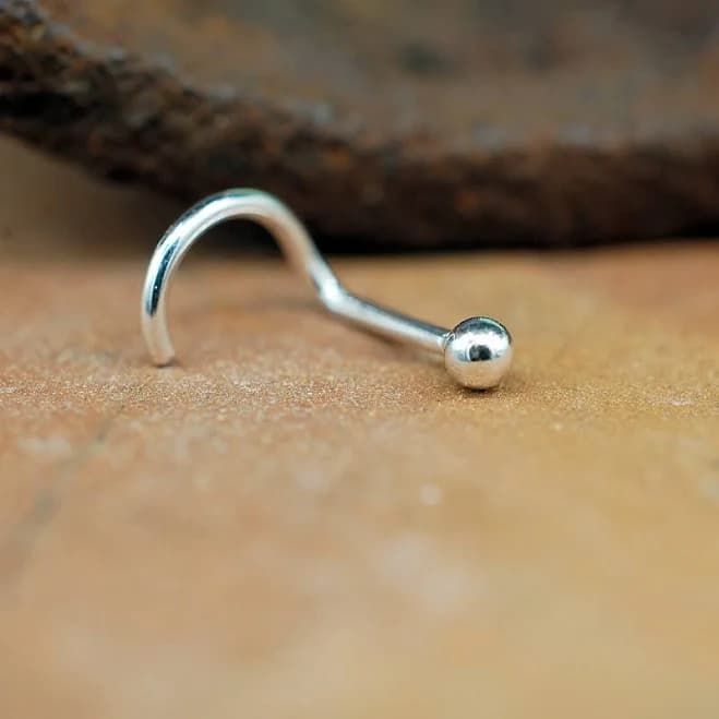24G Ultra Dainty Silver Ball Nose Stud
