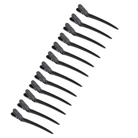Set of 12 Professional Durable Hair Clips for Hair Styling and Sectioning Barber Salon Alligator Hair Clips