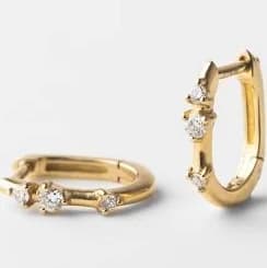 GLDN Orion White Sapphire Vermeil Hoops