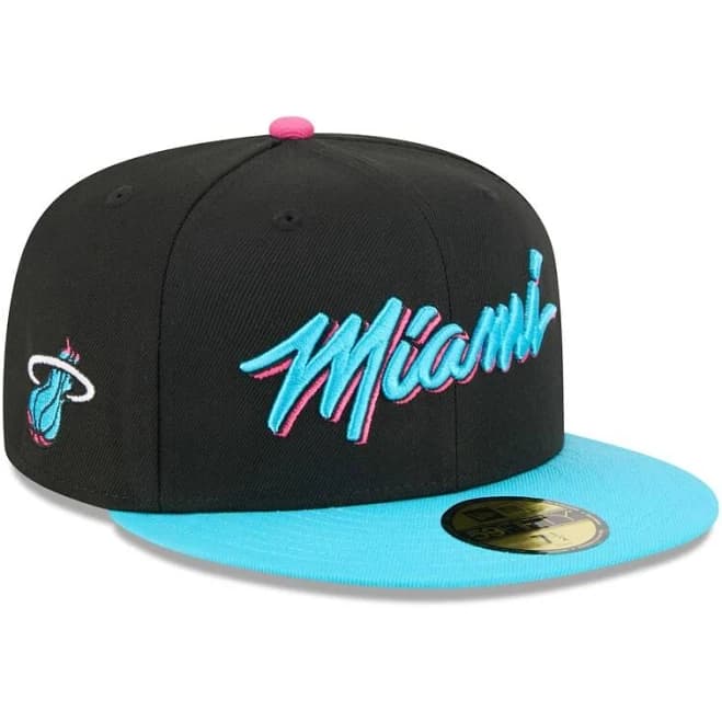 Men's New Era Miami Heat Black 2025/26 City Edition 59FIFTY Fitted Hat
