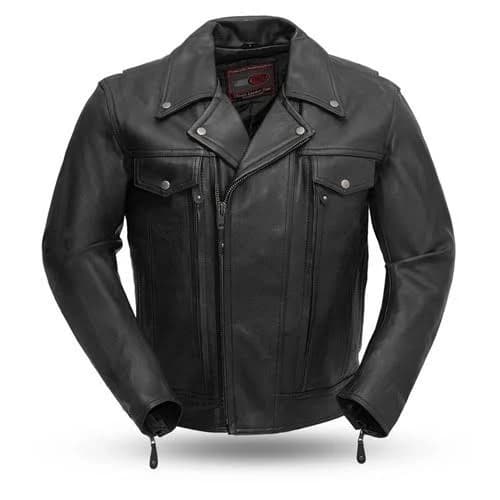Mastermind Men's Leather Motorcycle Jacket