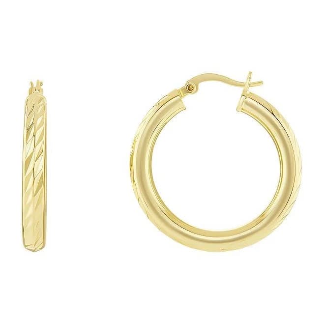 Women's Textured Hoop Earrings