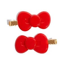Red Bow Creaseless Clip Set By Hello Kitty X Kitsch