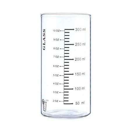 Cup with Measurements for Drinking, Ngxiha High Borosilicate Glass Drinking Glass with Measurements for Milk, Juice, Milkshake, Vegetable, Coffee,