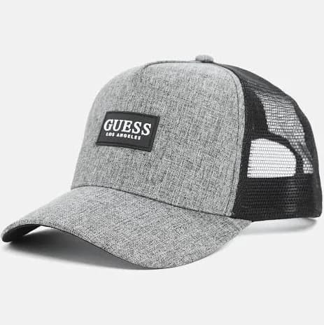 GUESS Men's Factory Logo Patch Trucker Hat