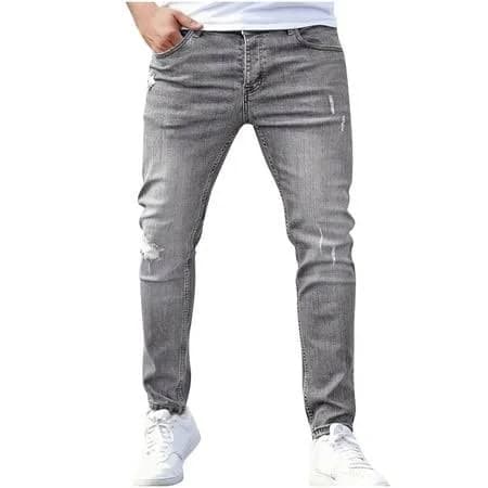 Men's Stretchy Slim Fit Ripped Skinny Jeans