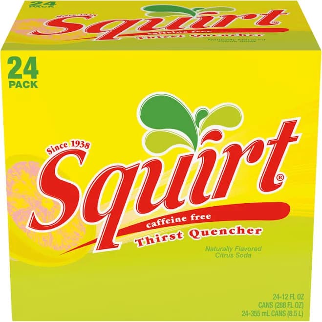 Squirt Caffeine Free Citrus Soda Cans