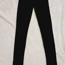 Topshop joni petite jeans Rich black Ripped knees... | Depop