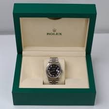 Rolex Datejust 36mm - Ref: 16200 - Black Roman Dial, Stainless Steel Jubilee Bracelet Women's Watch - Diamond Source NYC