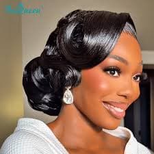 Bequeen Romantic Updo Wedding Wig – BeQueen Wig