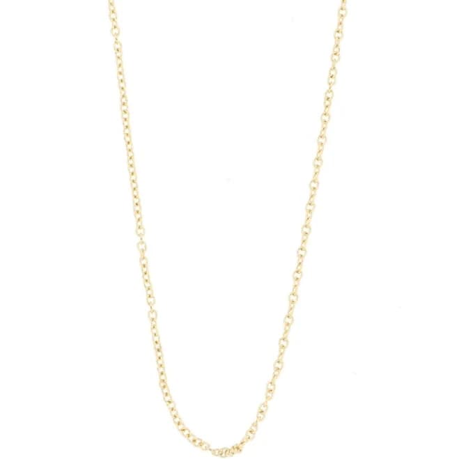 14 KT Yellow Gold Adjustable Cable Chain