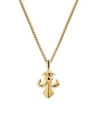 14K Gold Vermeil Fleur De Lis Pendant Necklace