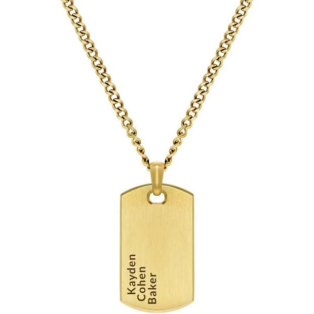 Vincero Men's Beveled Tag Pendant