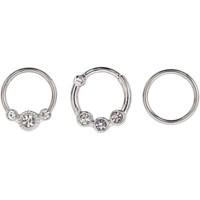 Spencer's 3-Pack Round CZ Septum Rings