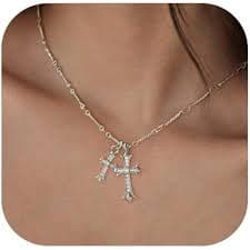 Amazon.com: ANYGOLDS 14K REAL Solid Gold Drop Charm Cross Style Cross Pendant for Chains or Earring Hoop, Minimalist Dainty Jewelry Gift : Arts, Crafts & Sewing