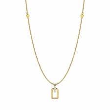 Order 0.06 Carat Round cut 14K Yellow Gold Yellow Sapphire Women's Necklace Liab | GLAMIRA.com