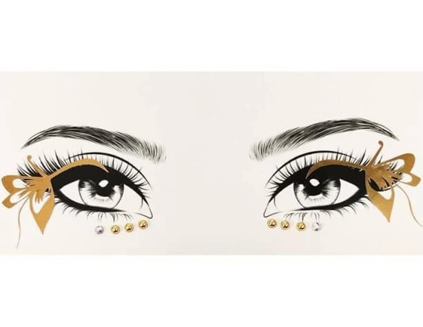 Golden Feline Pretty Eyeliner Stickers
