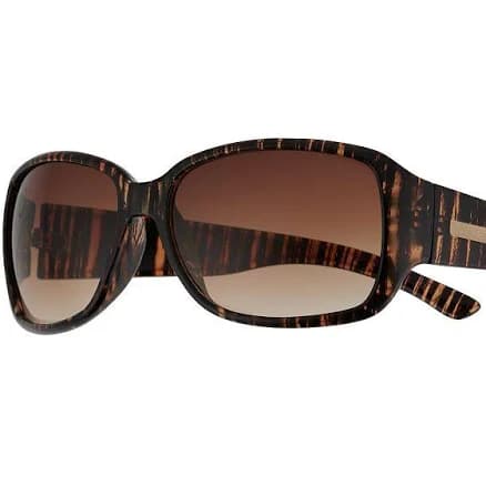 Nine West Women's Striated Plastic Rectangle Sunglasses