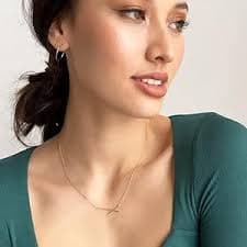 Amazon.com: Honeycat X Bar Necklace in Gold, Rose Gold, or Silver | Minimalist, Delicate Jewelry (Gold) : Clothing, Shoes & Jewelry