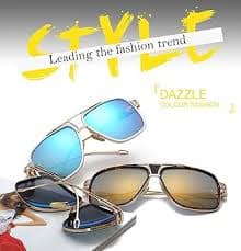 Amazon.com: Dollger Retro Aviator Sunglasses For Men Women Vintage Square Designer Sunglasses 2 Pack : Clothing, Shoes & Jewelry