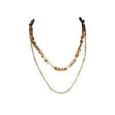 Trendy Women's 18K Gold Hip Hop Necklace Double-Layered Thick Chain with Hook Shape for Anniversary Occasions| Alibaba.com