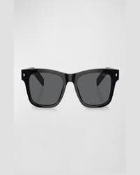 Prada Polarized Rectangle Sunglasses - Black | Editorialist