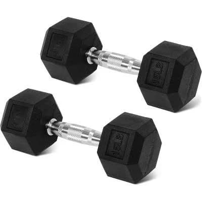 Encased Hex Dumbbell Set