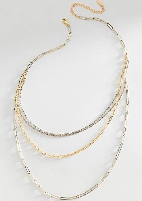 Anthropologie Stacked Chain Necklace