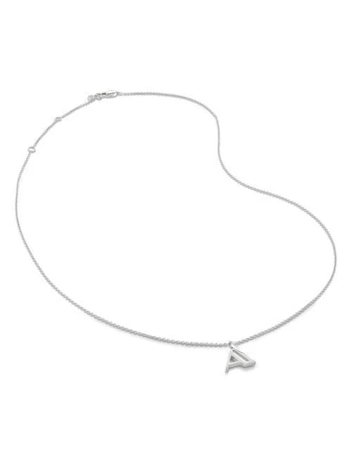 Monica Vinader Women's Sterling Silver A Letter-Charm Pendant Necklace