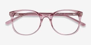 Greta Round Clear Pink Glasses for Women | Eyebuydirect