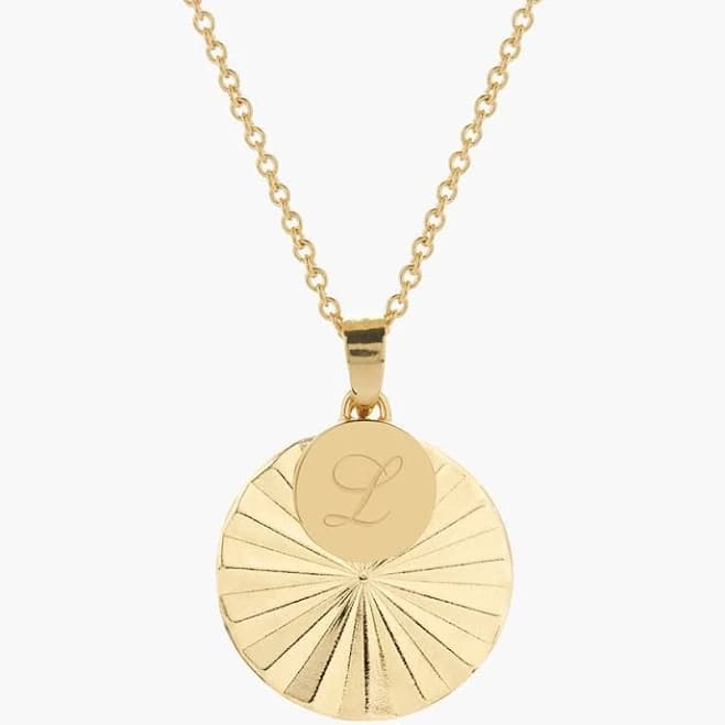 Gold Initial Charm Necklace