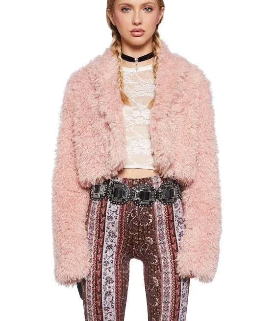 Spiraling Daze Faux Fur Jacket