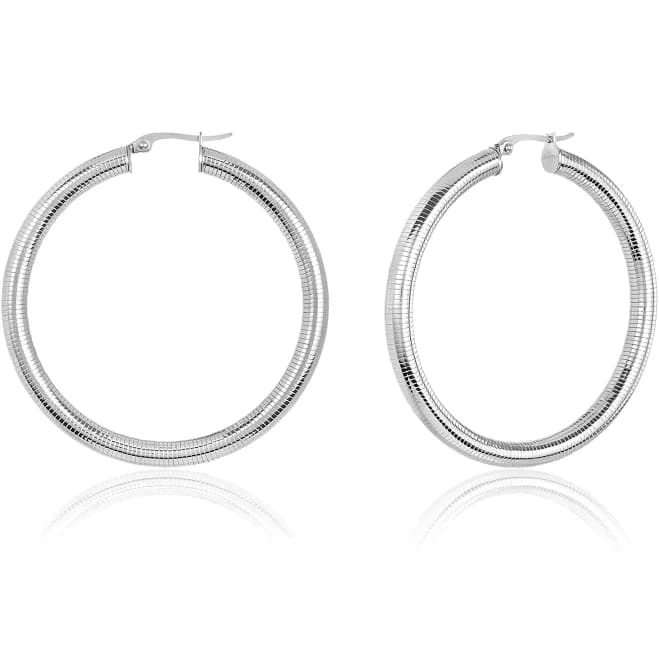 Elya Large Stainless Steel Hoop Earrings