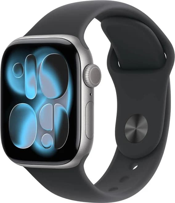 Apple Watch Series 11 (GPS+Cellular) 42mm Aluminum Case with Black Sport Band - S/M - Space Gray (Verizon) - (2025)
