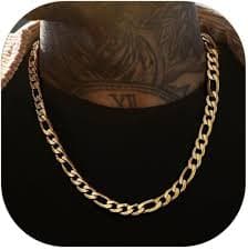 ChainsPro Italy Figaro Chain 9mm 24 inch Chunky Gold Plated Necklace for Mens: Buy Online at Best Price in UAE - Amazon.ae