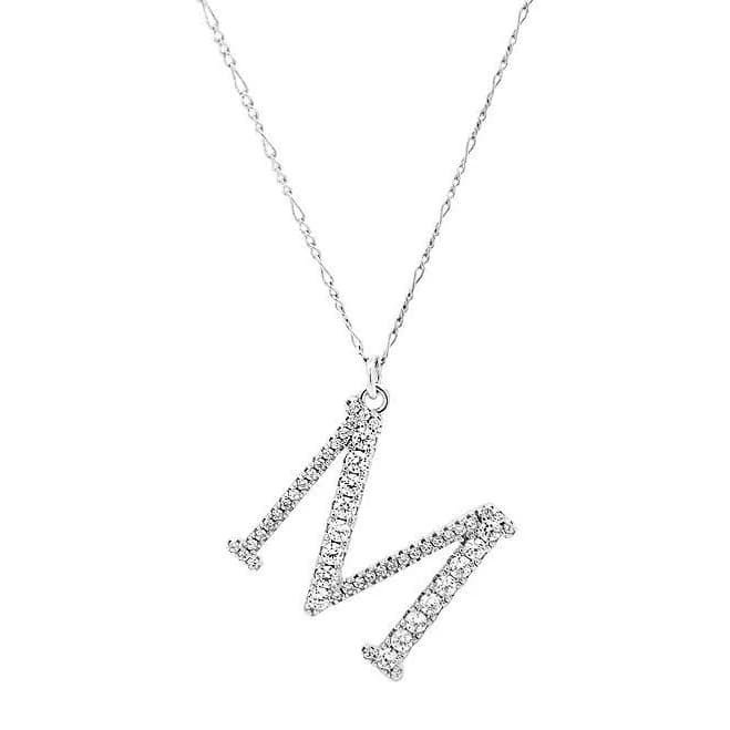 Primrose Cubic Zirconia Initial Pendant Necklace