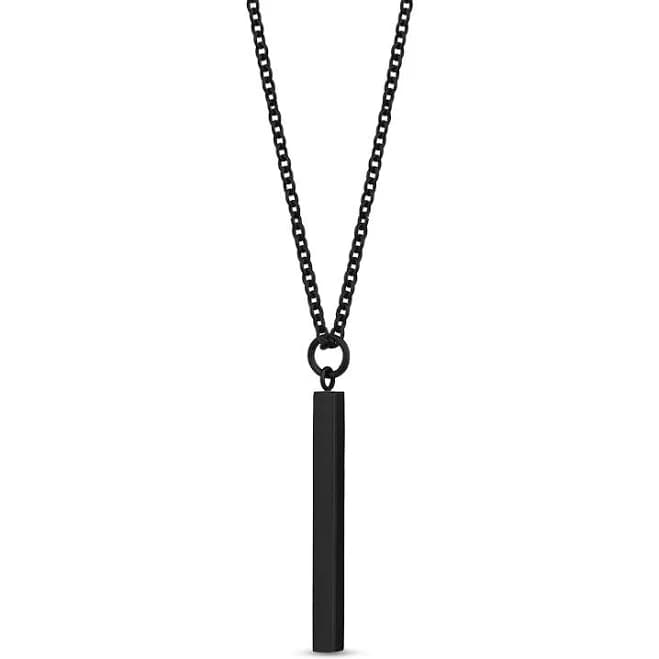 Personalized Stainless Steel Gold Rectangle Bar Pendant Necklace