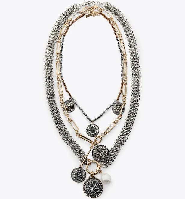 Zara Women's 3-Pack Medallion Chain Necklaces