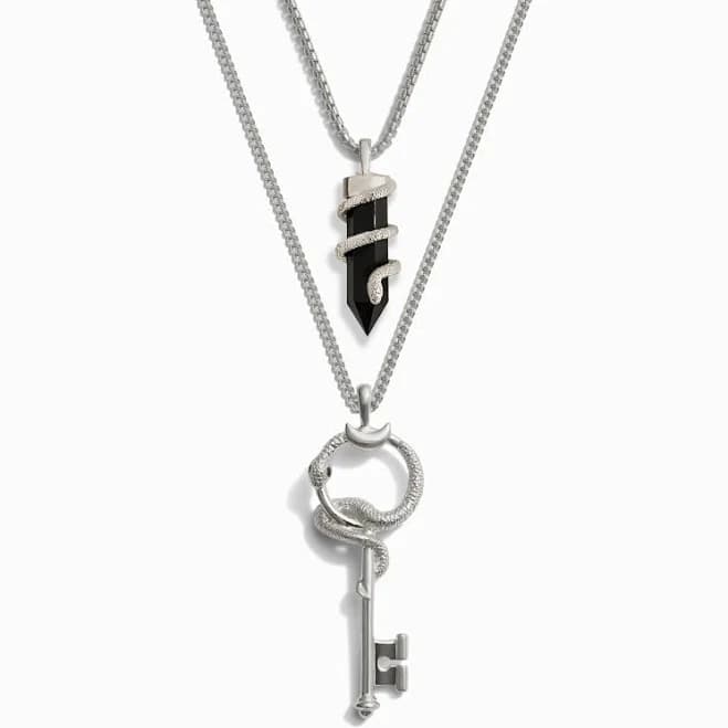 925 Sterling Silver Key to The Veil Necklace Set
