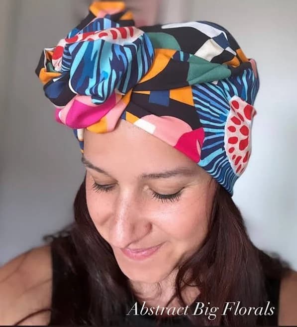 Abstract Florals Wired Turban Headwrap