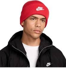 Nike Peak Futura Beanie Hat, red, One size at Amazon Men's Clothing store