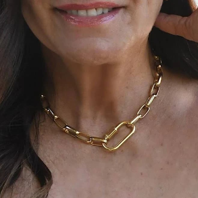 Chunky Gold Link Chain Necklace