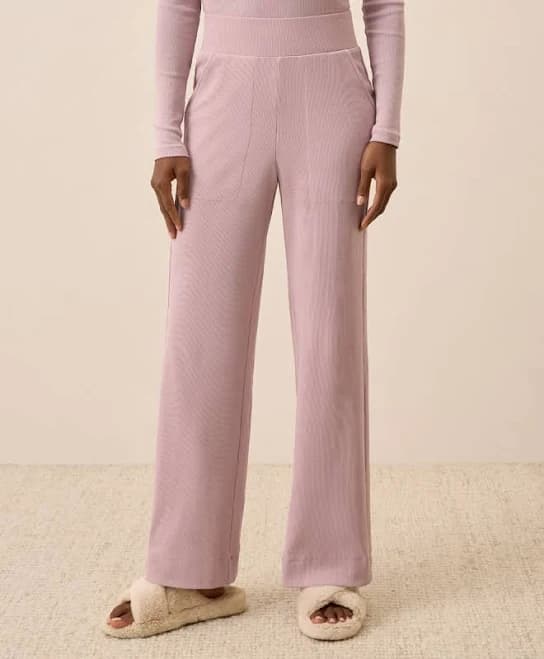 Pact Women's Dream Rib Wide Leg Lounge Pant