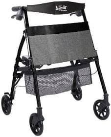 Stander Wonder Rollator Plus Short Lightweight Foldable Four Wheel Walker