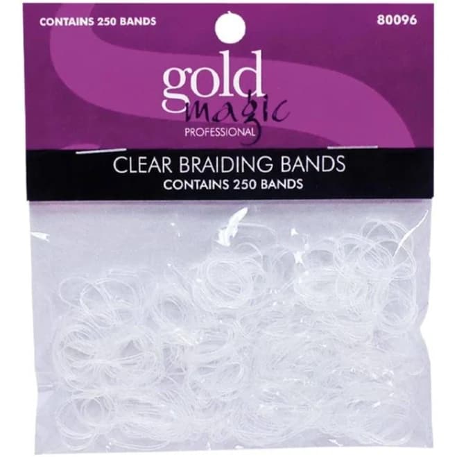 Gold Magic Clear Elastic Braiding Bands