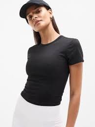 Signature Rib Crop Tee | Athleta