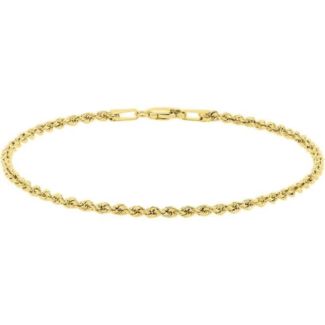 14K Yellow Gold Rope Bracelet