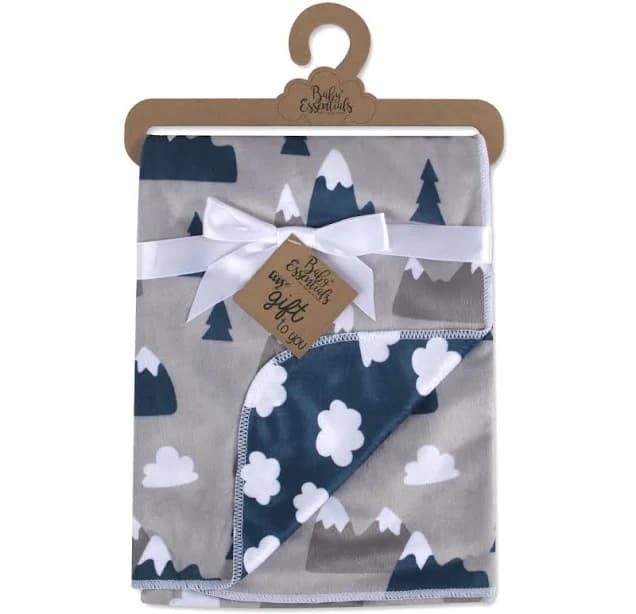 Baby Essentials Snowcap Reversible Baby Blanket