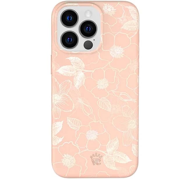 iPhone 13 Pro Max Peach Floral-Swatch Phone Case
