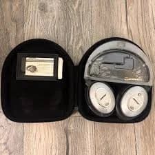 Bose QC-2 Wired Noise Cancelling Headphones W/ Case Cables TESTED - SEE PHOTOS